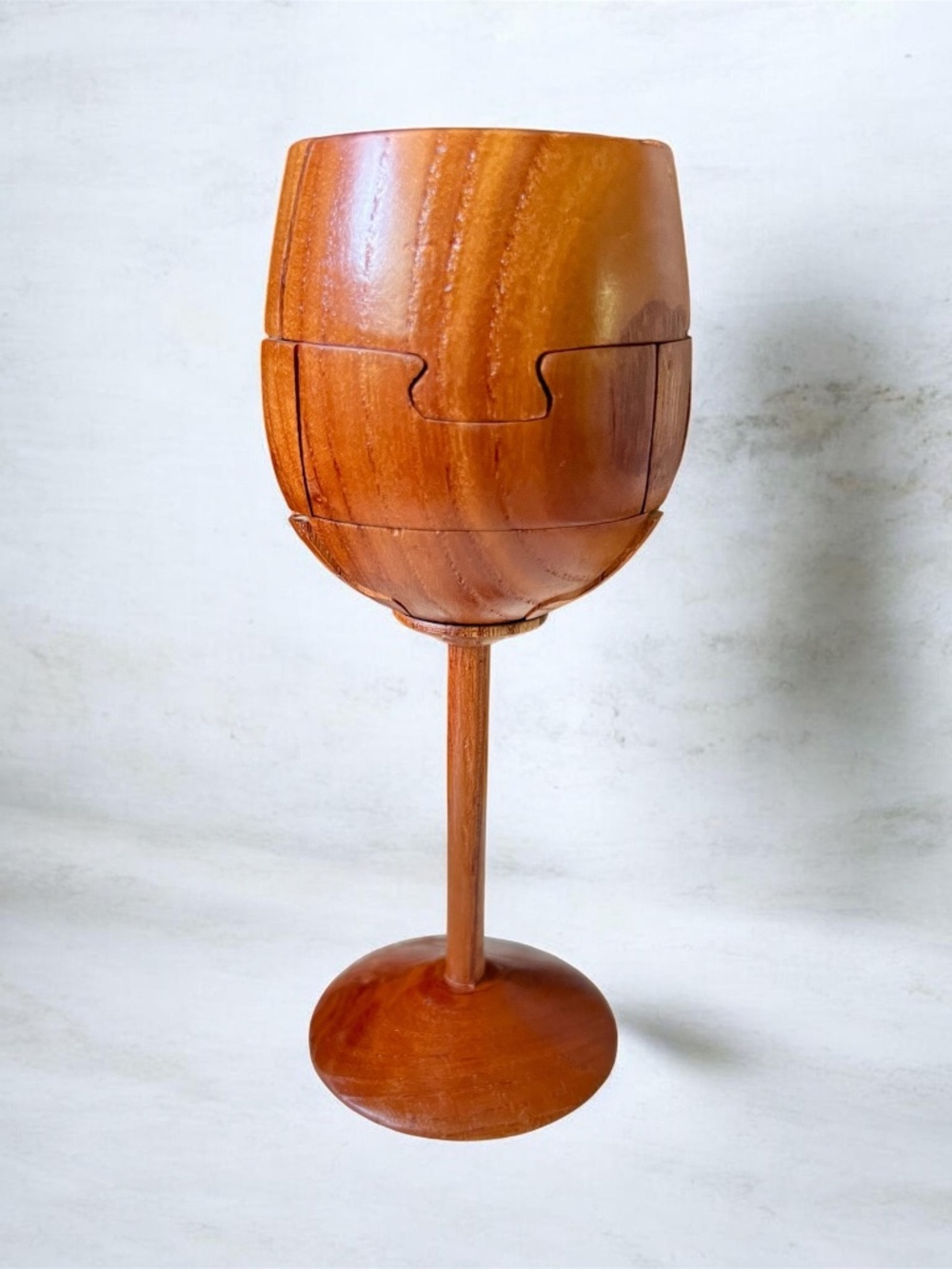 CHH Wooden 3D Interlocking Puzzle Brain Teaser Wine Glass Goblet Model 6152